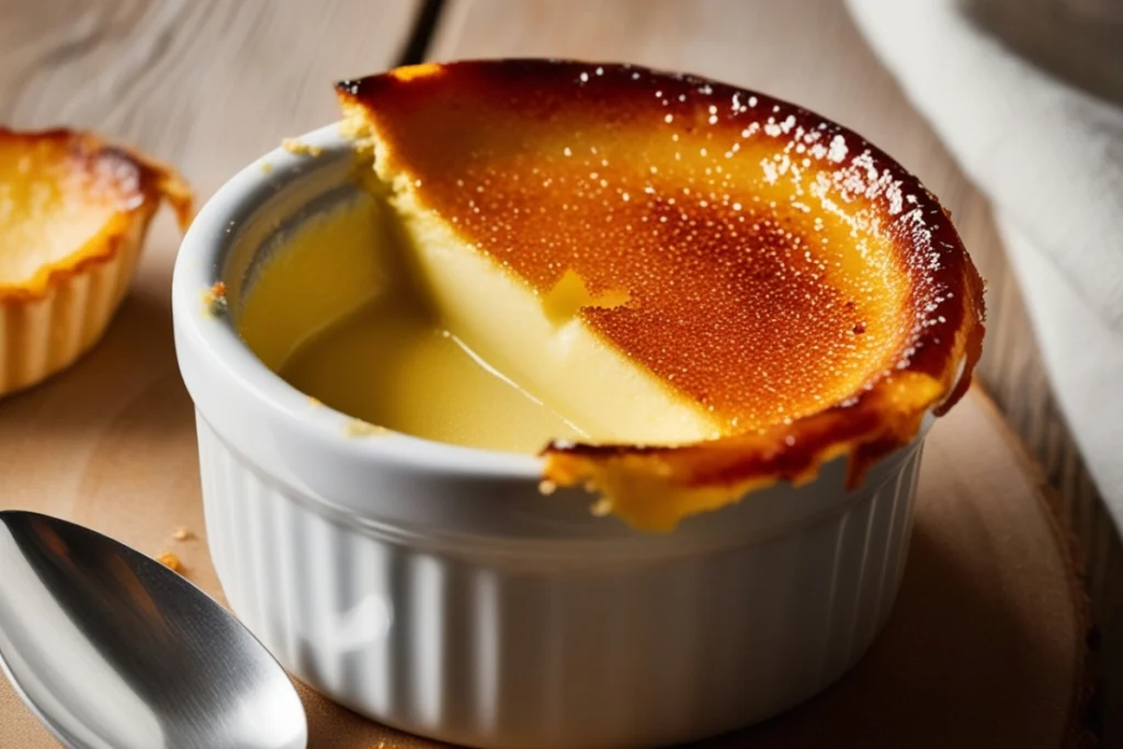 What is the secret to crème brûlée? Perfectly caramelized crème brûlée with golden sugar crust and creamy custard.