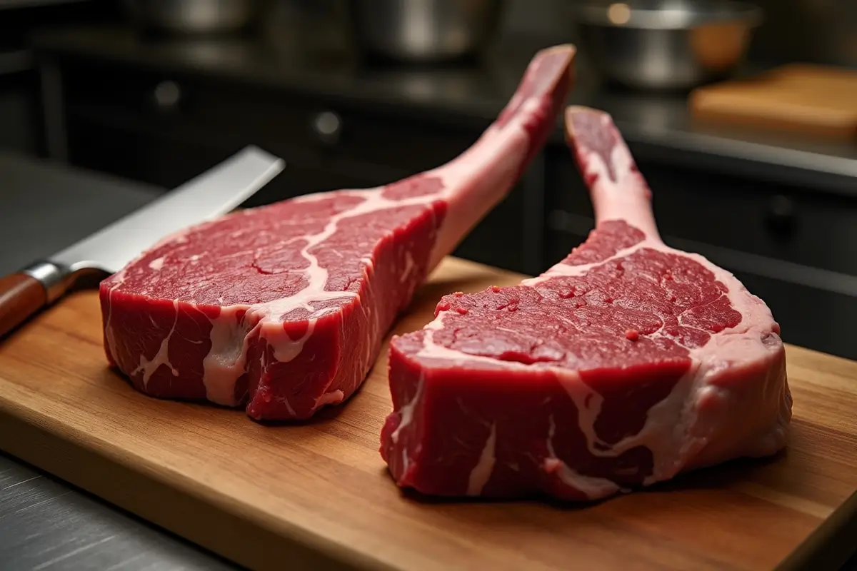 What's the difference between a tomahawk and a cowboy steak?