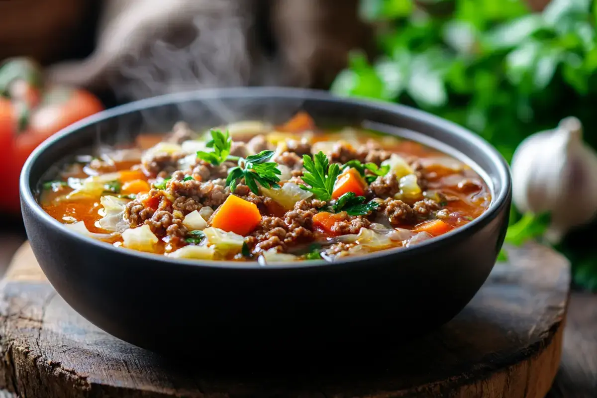 cabbage soup with ground beef