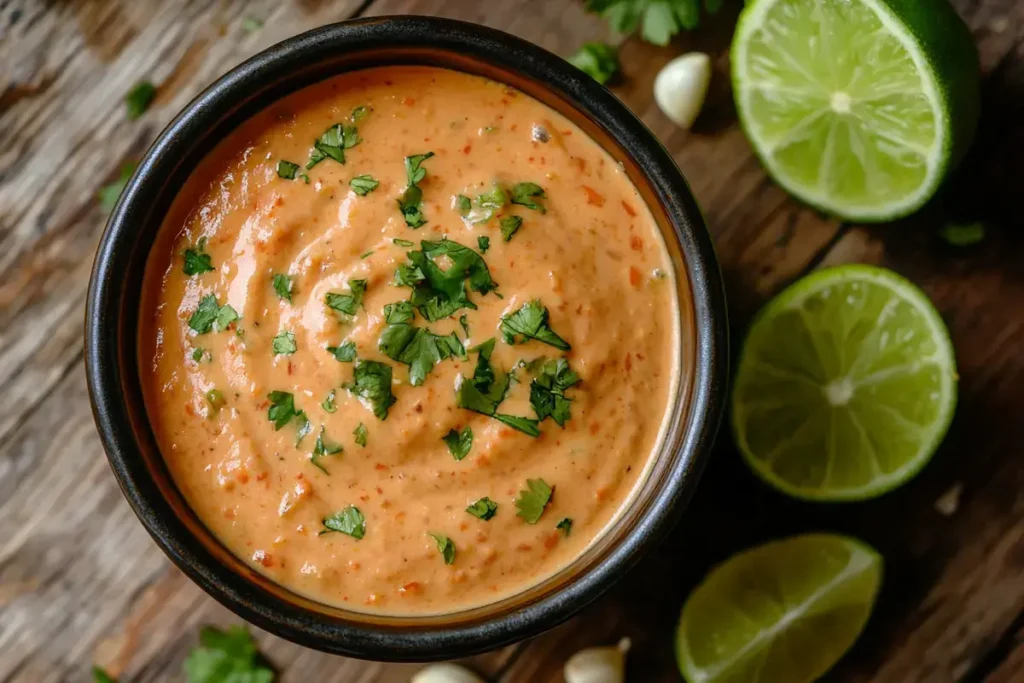 Boom Boom Sauce with sriracha and garlic